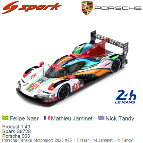 Product 1:43 | Spark S8728 | Porsche 963 | Porsche-Penske Motorsport 2023 #75 - F.Nasr - M.Jaminet - N.Tandy