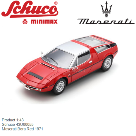 Product 1:43 | Schuco 43U00055 | Maserati Bora Red 1971