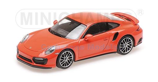 Product 1:43 | Minichamps 410067171 | Porsche 911 991.3 Turbo S Oranje 2017
