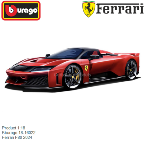 Product 1:18 | Bburago 18-16022 | Ferrari F80 2024