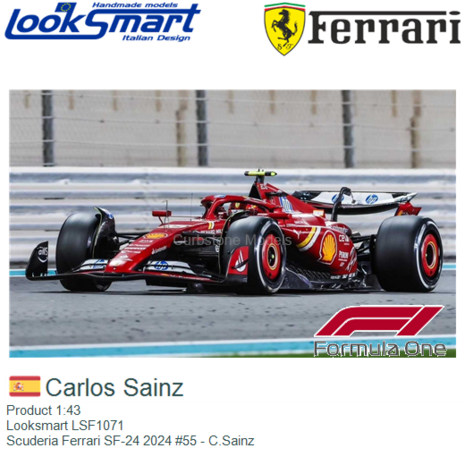 Product 1:43 | Looksmart LSF1071 | Scuderia Ferrari SF-24 2024 #55 - C.Sainz