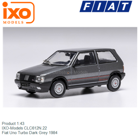 Product 1:43 | IXO-Models CLC612N.22 | Fiat Uno Turbo Dark Grey 1984