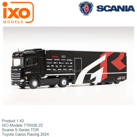 Product 1:43 | IXO-Models TTR035.22 | Scania S-Series TGR | Toyota Gazoo Racing 2024