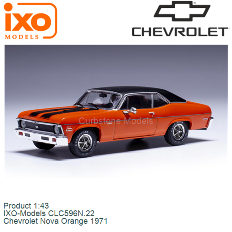 Product 1:43 | IXO-Models CLC596N.22 | Chevrolet Nova Orange 1971