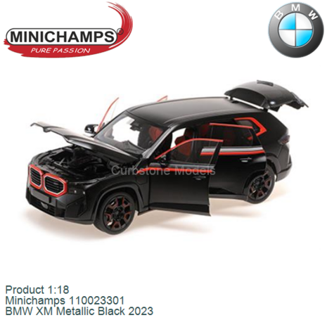 Product 1:18 | Minichamps 110023301 | BMW XM Metallic Black 2023