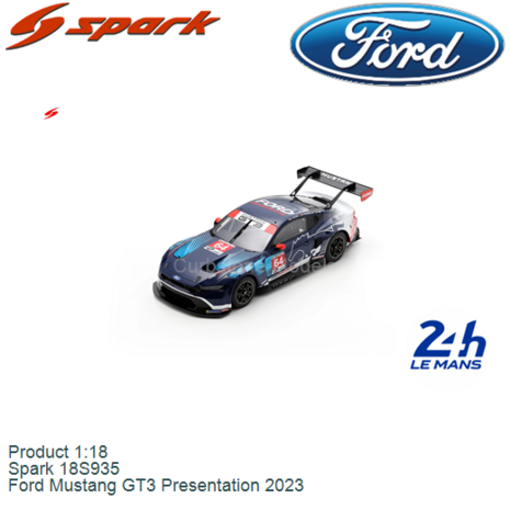 Product 1:18 | Spark 18S935 | Ford Mustang GT3 Presentation 2023