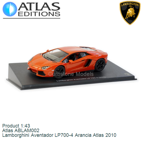 Product 1:43 | Atlas ABLAM002 | Lamborghini Aventador LP700-4 Arancia Atlas 2010