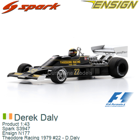Product 1:43 | Spark S3947 | Ensign N177 | Theodore Racing 1979 #22 - D.Daly