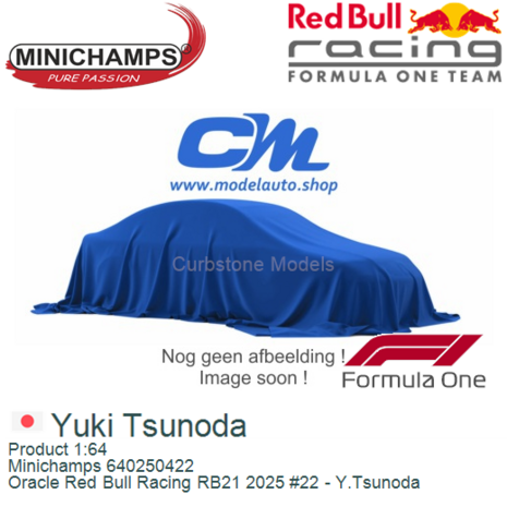 Product 1:64 | Minichamps 640250422 | Oracle Red Bull Racing RB21 2025 #22 - Y.Tsunoda