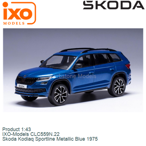 Product 1:43 | IXO-Models CLC559N.22 | Skoda Kodiaq Sportline Metallic Blue 1975