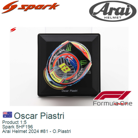 Product 1:5 | Spark 5HF196 | Arai Helmet 2024 #81 - O.Piastri