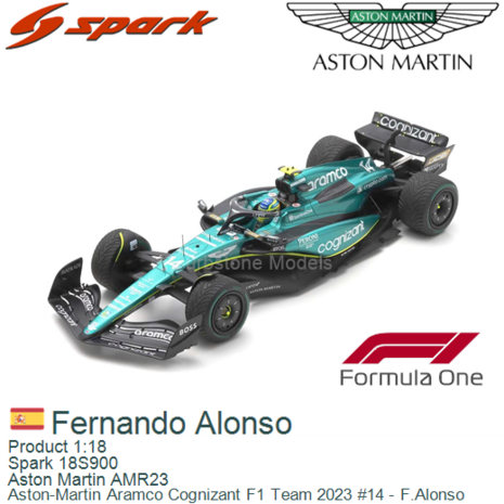 Product 1:18 | Spark 18S900 | Aston Martin AMR23 | Aston-Martin Aramco Cognizant F1 Team 2023 #14 - F.Alonso