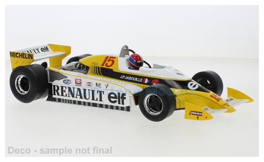 Product 1:18 | Model Car Group MCG18616F | Équipe Renault Elf RS10 Turbo 1979 #15 - J.Jabouille