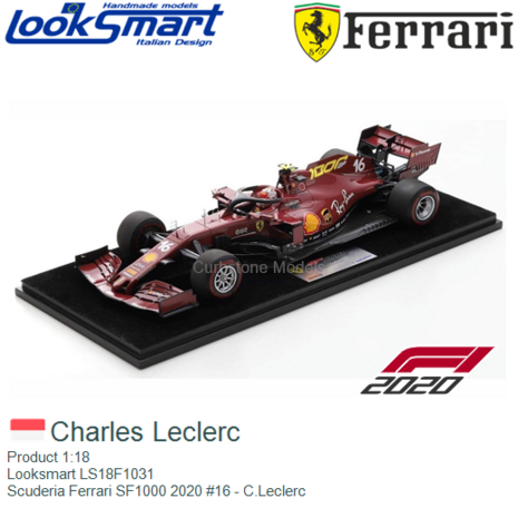 Product 1:18 | Looksmart LS18F1031 | Scuderia Ferrari SF1000 2020 #16 - C.Leclerc