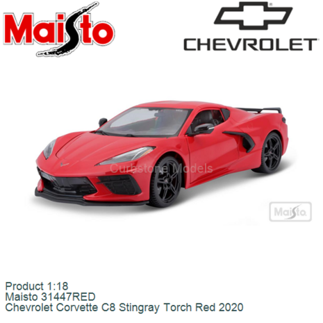 Product 1:18 | Maisto 31447RED | Chevrolet Corvette C8 Stingray Torch Red 2020