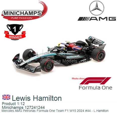 Product 1:12 | Minichamps 127241244 | Mercdes AMG Petronas Formula One Team F1 W15 2024 #44 - L.Hamilton