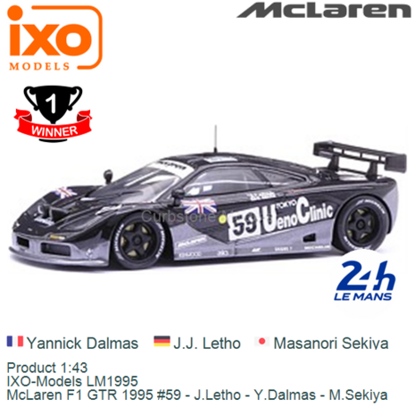 Product 1:43 | IXO-Models LM1995 | McLaren F1 GTR 1995 #59 - J.Letho - Y.Dalmas - M.Sekiya