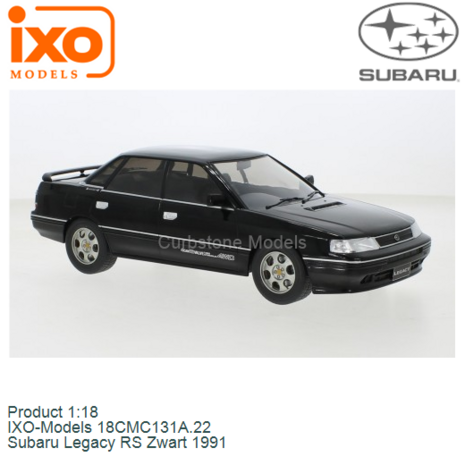 Product 1:18 | IXO-Models 18CMC131A.22 | Subaru Legacy RS Zwart 1991