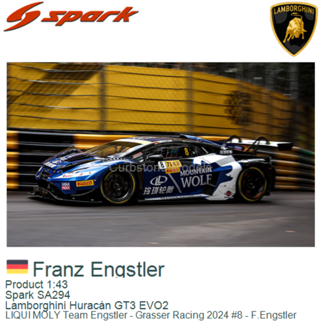 Product 1:43 | Spark SA294 | Lamborghini Huracán GT3 EVO2 | LIQUI MOLY Team Engstler - Grasser Racing 2024 #8 - F.Engstler