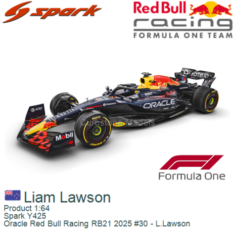 Product 1:64 | Spark Y425 | Oracle Red Bull Racing RB21 2025 #30 - L.Lawson
