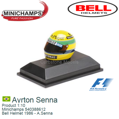 Product 1:10 | Minichamps 540388612 | Bell Helmet 1986 - A.Senna