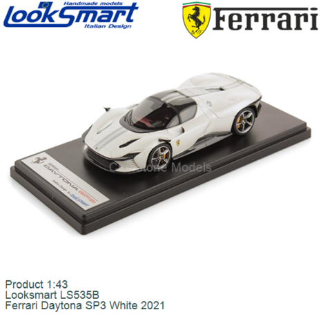Product 1:43 | Looksmart LS535B | Ferrari Daytona SP3 White 2021
