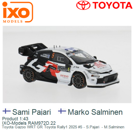 Product 1:43 | IXO-Models RAM972D.22 | Toyota Gazoo WRT GR Toyota Rally1 2025 #5 - S.Pajari  - M.Salminen