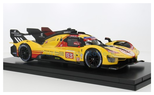 Product 1:18 | Bburago 18-16313 | Ferrari 499P | AF Corse 2024 #83 - Y.Ye - R.Kubica - R.Shwartzman