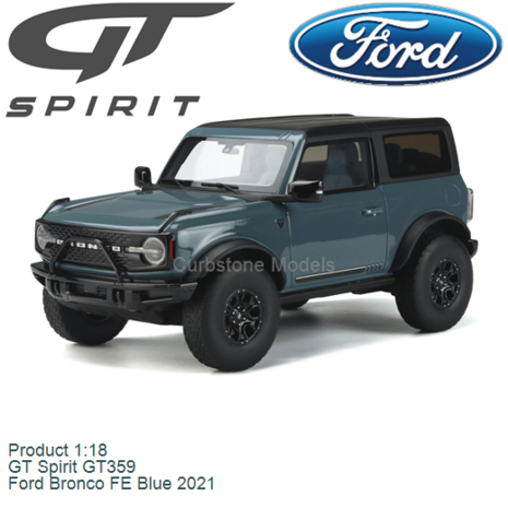 Product 1:18 | GT Spirit GT359 | Ford Bronco FE Blue 2021