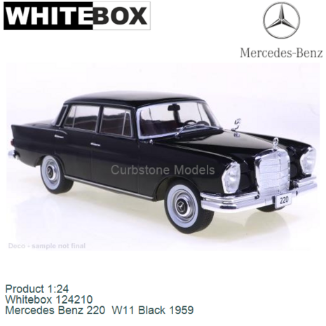 Product 1:24 | Whitebox 124210 | Mercedes Benz 220  W11 Black 1959
