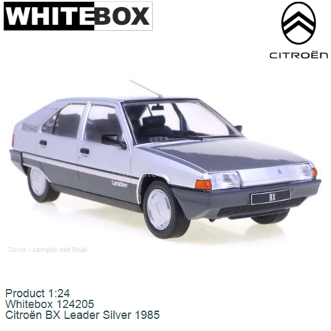 Product 1:24 | Whitebox 124205 | Citroën BX Leader Silver 1985