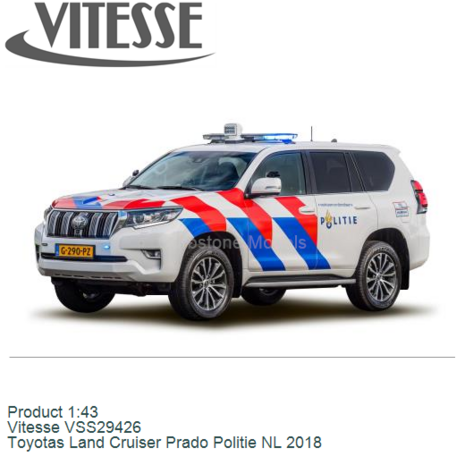 Product 1:43 | Vitesse VSS29426 | Toyotas Land Cruiser Prado Politie NL 2018