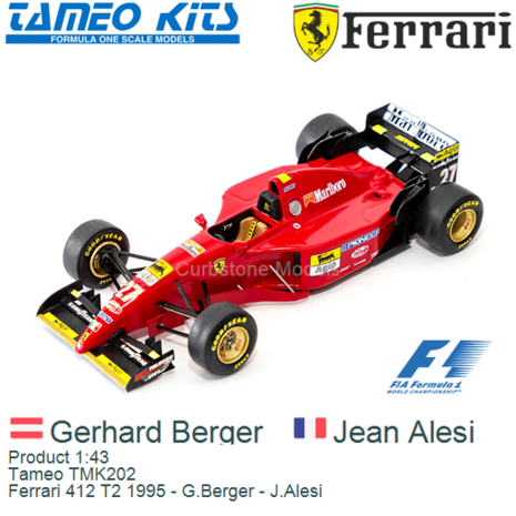 Product 1:43 | Tameo TMK202 | Ferrari 412 T2 1995 - G.Berger - J.Alesi