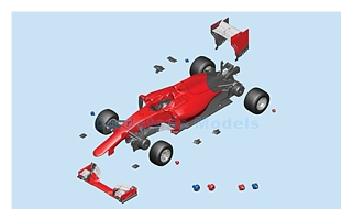 Product 1:43 | Tameo TMK429 | Scuderia Ferrari SF15-T 2015 - S.Vettel - K.Raikkonen
