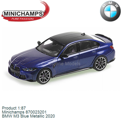 Product 1:87 | Minichamps 870023201 | BMW M3 Blue Metallic 2020