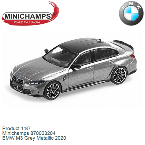 Product 1:87 | Minichamps 870023204 | BMW M3 Grey Metallic 2020