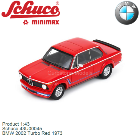Product 1:43 | Schuco 43U00045 | BMW 2002 Turbo Red 1973