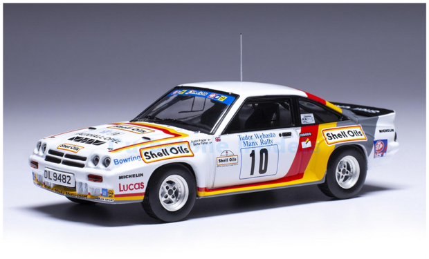 Product 1:43 | IXO-Models RAC442.22 | Opel Manta 400 | GM Dealer Sport / Shell Oils 1985 #10 - B.Fisher - A.Frazer