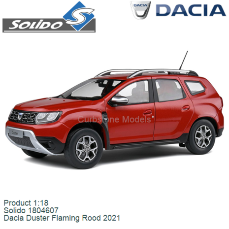 Product 1:18 | Solido 1804607 | Dacia Duster Flaming Rood 2021