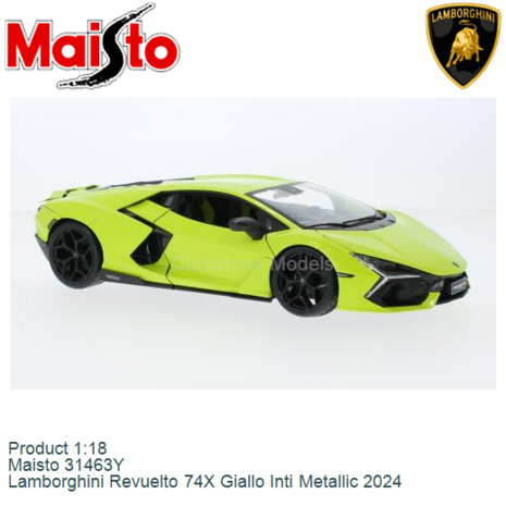 Product 1:18 | Maisto 31463Y | Lamborghini Revuelto 74X Giallo Inti Metallic 2024