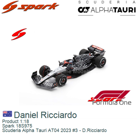 Product 1:18 | Spark 18S975 | Scuderia Alpha Tauri AT04 2023 #3 - D.Ricciardo