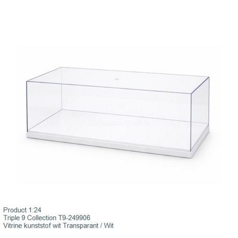 Product 1:24 | Triple 9 Collection T9-249906 | Vitrine kunststof wit Transparant / Wit