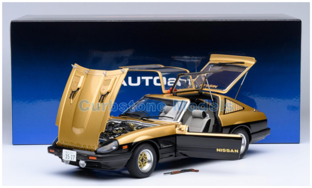 Product 1:18 | Autoart 77476 | Nissan Fairlady Z (S130) Black and Gold 2008