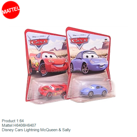 Product 1:64 | Mattel H6406H6407 | Disney Cars Lightning McQueen & Sally