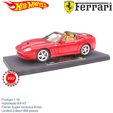 Product 1:18 | Hotwheels K4147 | Ferrari Super America Rood