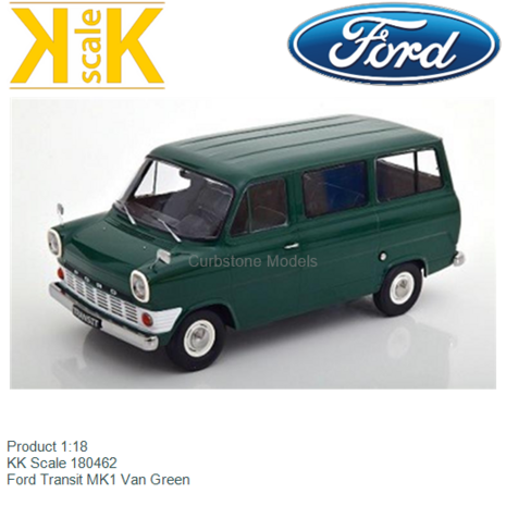 Product 1:18 | KK Scale 180462 | Ford Transit MK1 Van Green