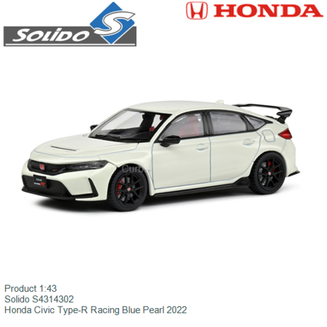 Product 1:43 | Solido S4314302 | Honda Civic Type-R Racing Blue Pearl 2022