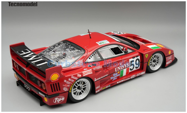 Product 1:18 | Tecnomodel TM18429A | Ennea Ferrari Club Italia F40 GTE 1996 #59 - R.Donovan - P.Nappi - P.Ota