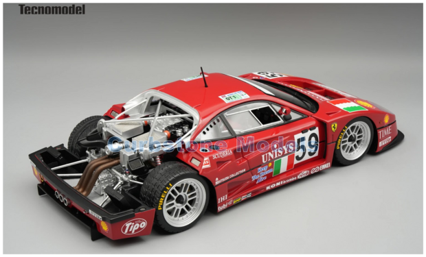Product 1:18 | Tecnomodel TM18429A | Ennea Ferrari Club Italia F40 GTE 1996 #59 - R.Donovan - P.Nappi - P.Ota