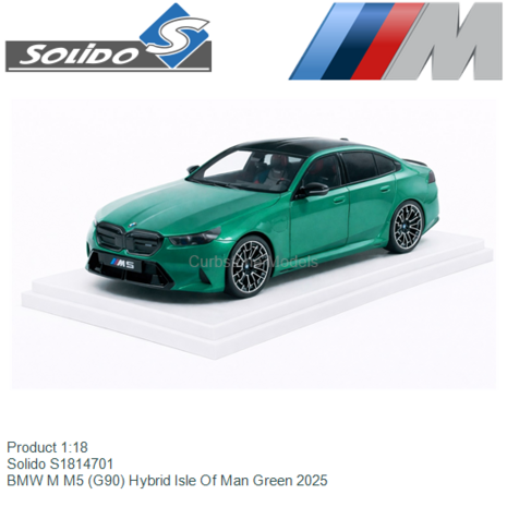 Product 1:18 | Solido S1814701 | BMW M M5 (G90) Hybrid Isle Of Man Green 2025